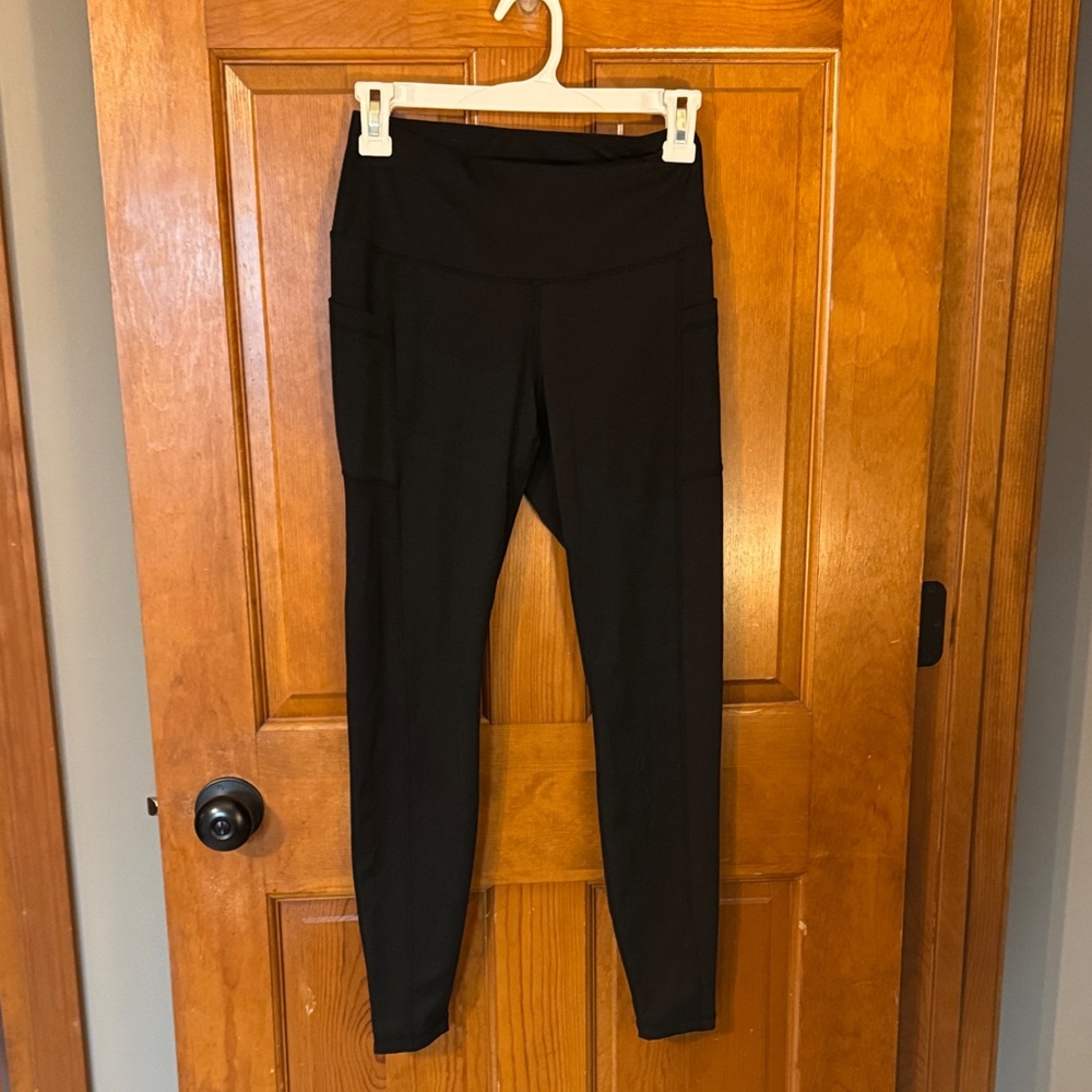 SET OF THREE Women's Black High-Waist Active Leggings